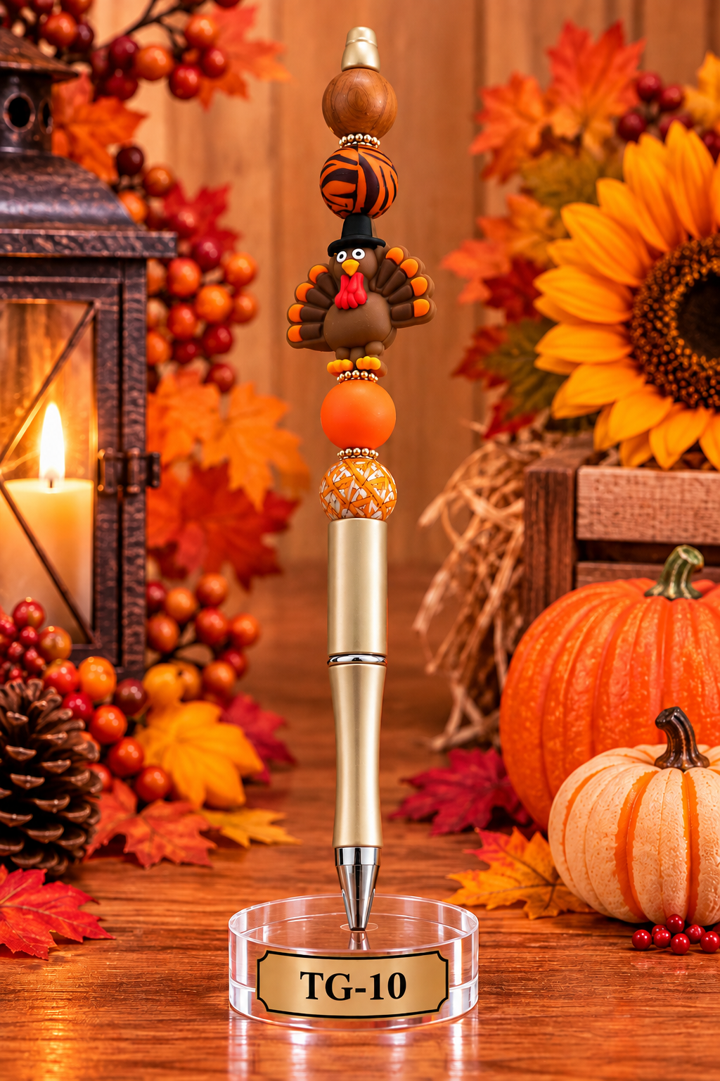 TG-10 Thanksgiving Beaded Pen - TG 10 - Image 1